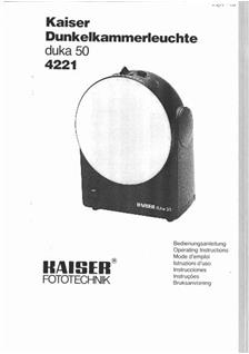 Kaiser Duka 50 Lamp manual. Camera Instructions.